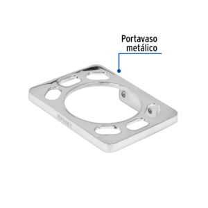 Portavaso cepillero, metálico, cromo, BASIC - Imagen 3