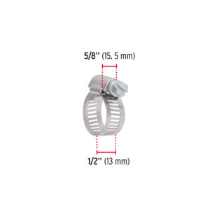 Bolsa con 10 abrazaderas sin fin # 8, 5/8 - 7/8', FIERO - Imagen 6