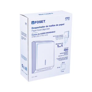 Dispensador de acero inox. para toallas de papel, FOSET - Imagen 5