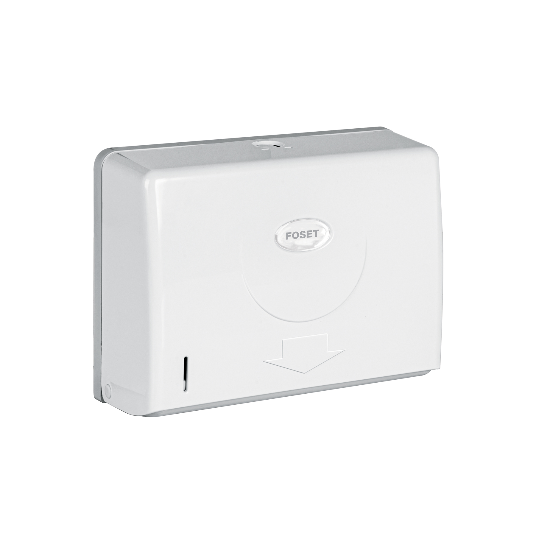 Dispensador chico para toallas de papel, blanco, FOSET BASIC