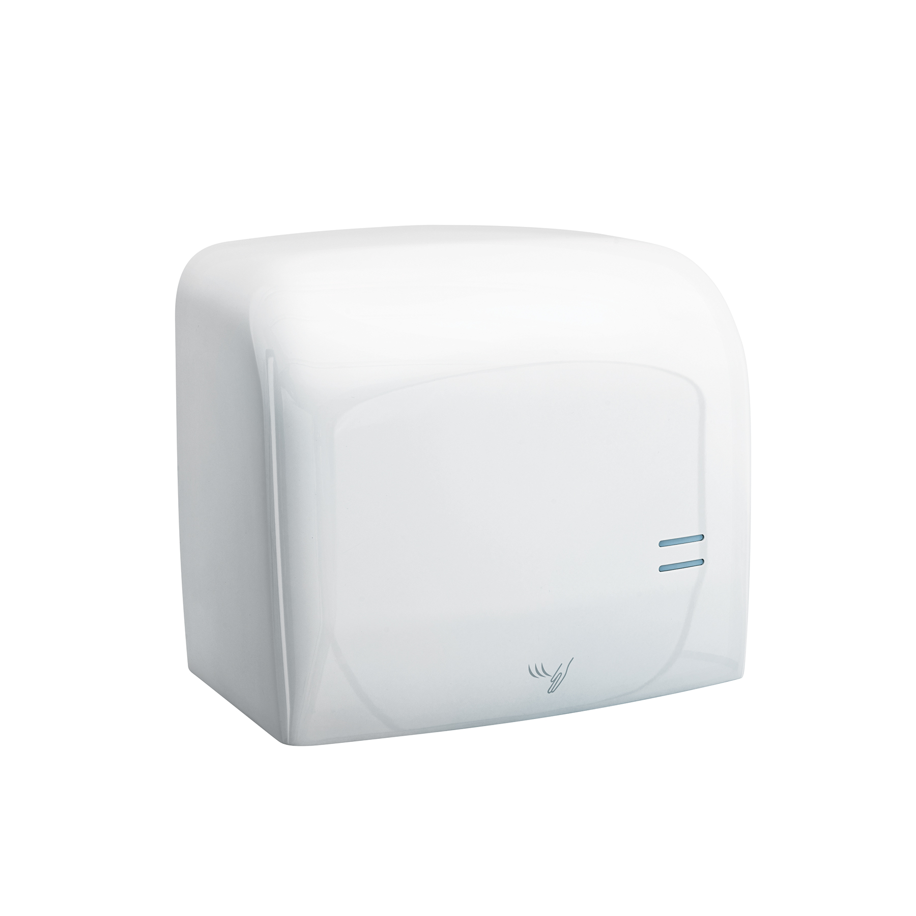 Secador de manos con sensor óptico, acero, blanco, FOSET - Imagen 2