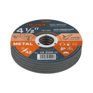 Disco Tipo 42 de 4-1/2' x 3.2 mm para corte de metal, TRUPER - Imagen 5