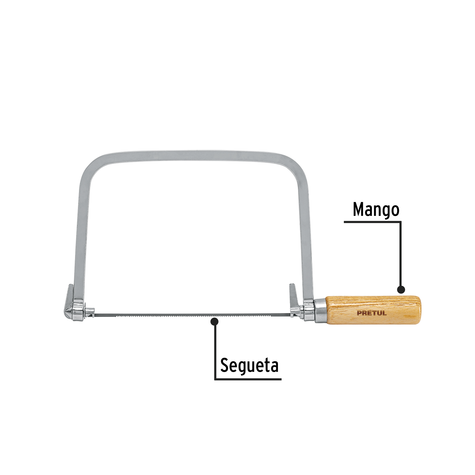 Arco calador con 5 seguetas de 6-1/2', PRETUL - Imagen 3