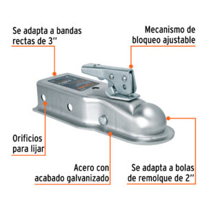 Acoplador para remolque, para bola de 2', TRUPER - Imagen 4