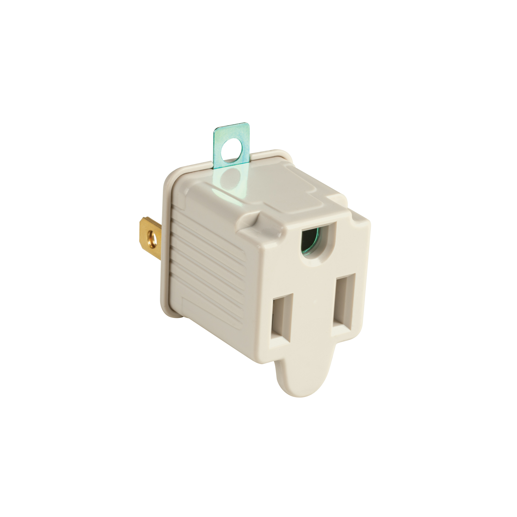 Adaptador 3 a 2, gris, a granel, VOLTECK