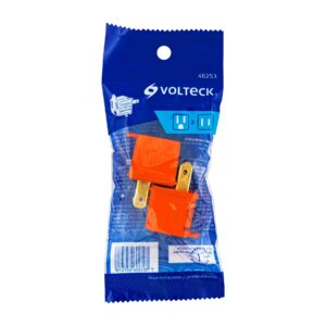 Bolsa con 2 adaptadores 3 a 2 naranjas, VOLTECK - Imagen 5