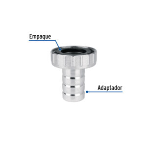 Adaptador de latón 1/2' para manguera, FOSET - Imagen 3