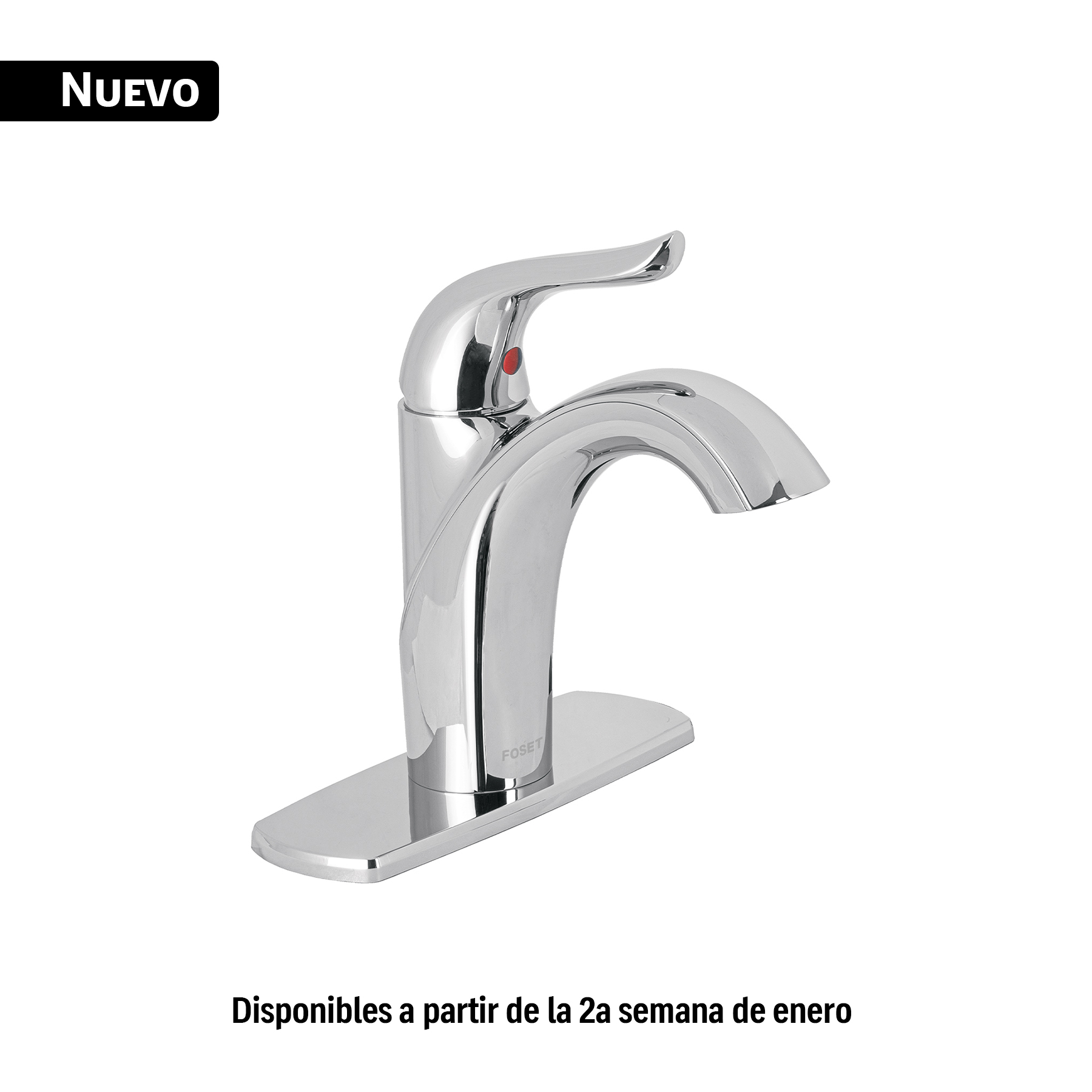 Monomando corto lavabo, cromo, FOSET AERO - Imagen 2