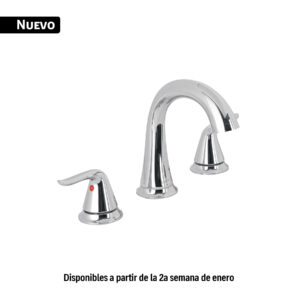 Mezcladora lavabo taladros separados, cromo, FOSET AERO - Imagen 2