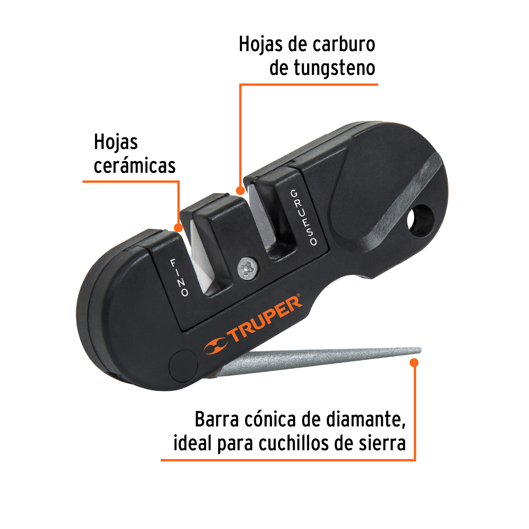 Afilador de cuchillos, de bolsillo, TRUPER - Imagen 3