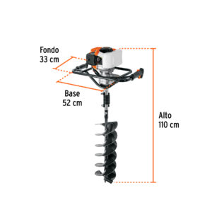 Ahoyadora/motoperforadora a gasolina 52 cc, TRUPER - Imagen 4