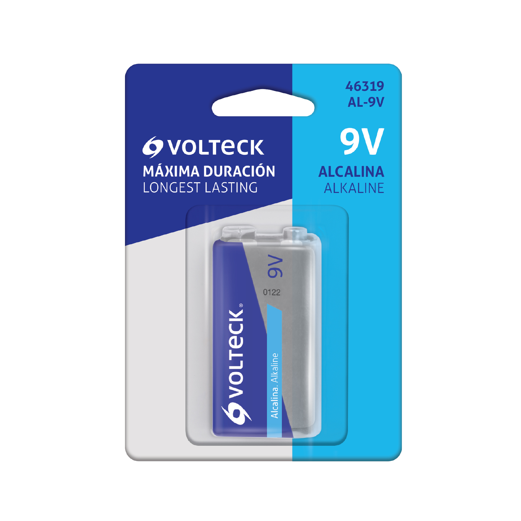 Blíster con 1 pila alcalina 9V, VOLTECK - Imagen 3