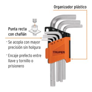 Juego de 7 llaves hexagonales mm, con organizador, TRUPER - Imagen 3
