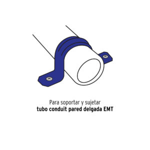 Bolsa c/10 abrazaderas tipo omega 1/2' p/tubo pared delgada - Imagen 5