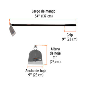 Azadón oreja y martillo No. 2 de 2.8 lb, mango de fibra 54' - Imagen 4