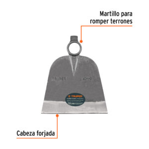 Azadón oreja y martillo No. 3 de 3.3 lb, sin mango, TRUPER - Imagen 3