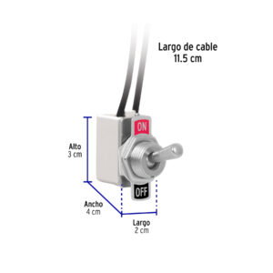 Interruptor de palanca con cable, 1 polo, on-off, VOLTECK - Imagen 4