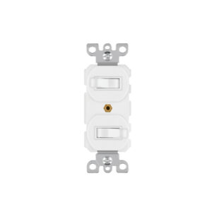 Interruptor dúplex de palanca, Standard, blanco, VOLTECK - Imagen 2