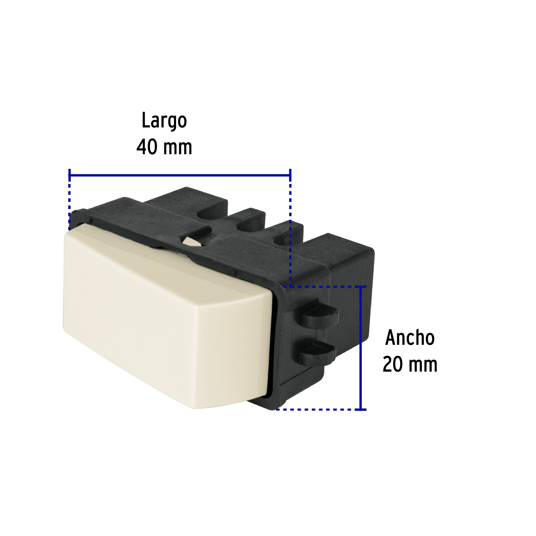 Interruptor de 3 vías, marfil, línea VOLTECK BASIC - Imagen 4