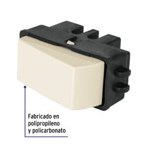 Interruptor sencillo, marfil, línea VOLTECK BASIC - Imagen 3