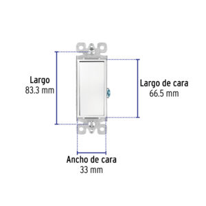Interruptor sencillo, línea Classic, VOLTECK - Imagen 3