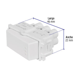 Interruptor sencillo, línea Italiana, color blanco, VOLTECK - Imagen 3
