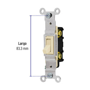 Interruptor vertical de palanca, Standard, marfil, VOLTECK - Imagen 3
