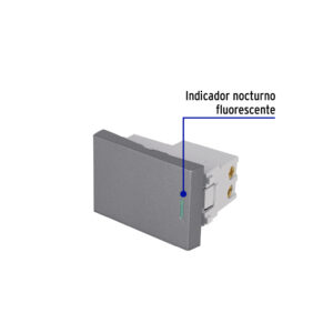 Interruptor 3 vías acero inox de 1.5 módulos, línea Lisboa - Imagen 3