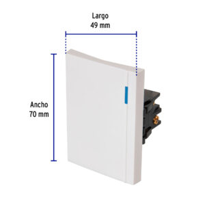 Interruptor de 3 vías, 3 módulos, línea Española, blanco - Imagen 3