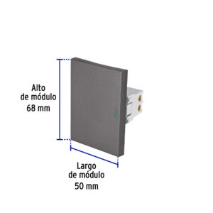 Interruptor 3 vías acero inox de 3 módulos, línea Lisboa - Imagen 4