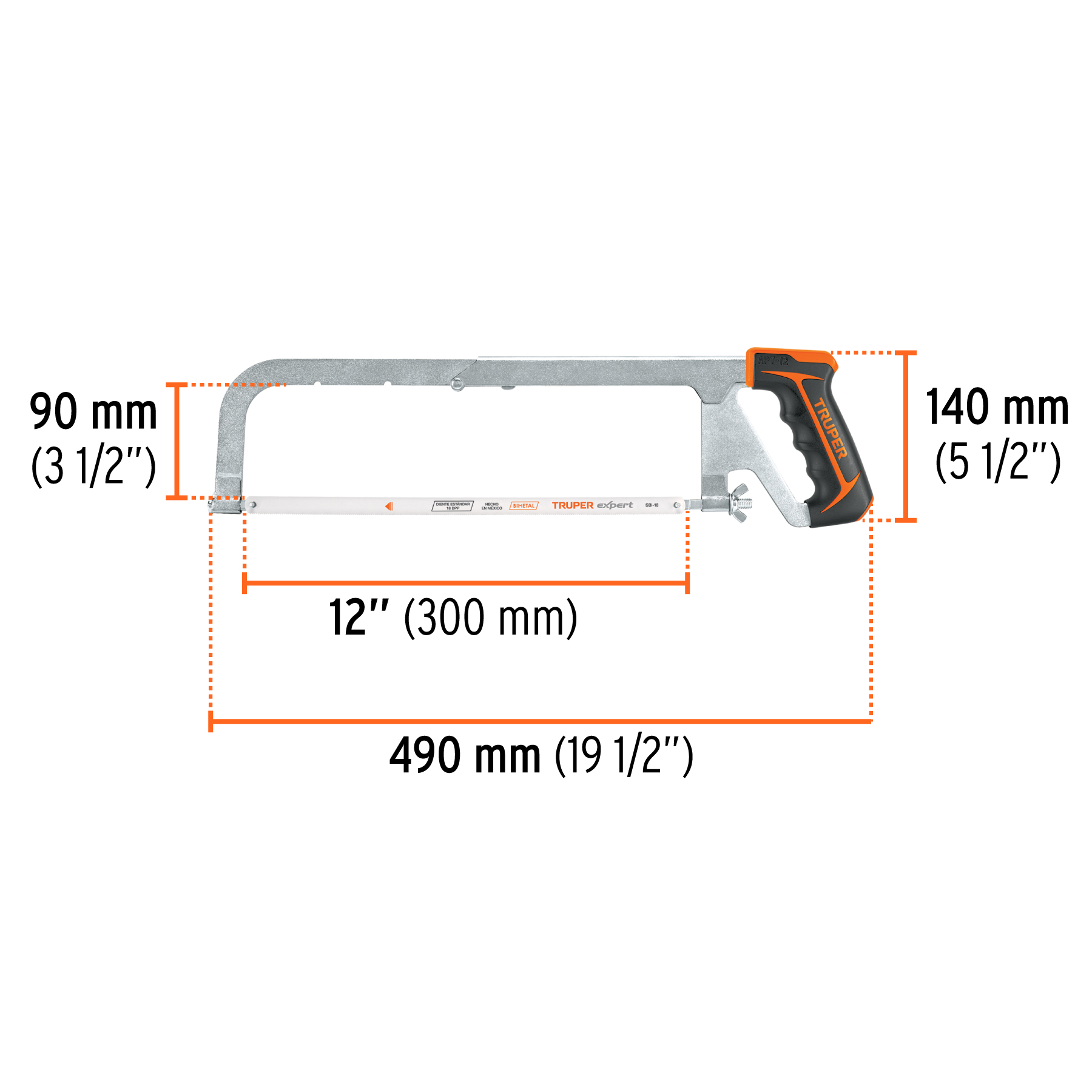 Arco 12' profesional ajustable de solera para segueta - Imagen 4
