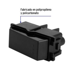 Interruptor para timbre, línea Italiana, color negro - Imagen 3