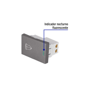 Interruptor timbre acero inox de 1.5 módulos, línea Lisboa - Imagen 3