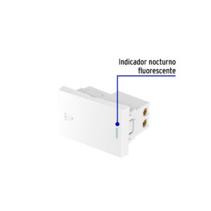 Interruptor para timbre blanco de 1.5 módulos, línea Lisboa - Imagen 3