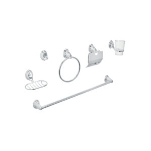 Alternative view of Juego de 6 accesorios para baño, cromo, FOSET AQUA