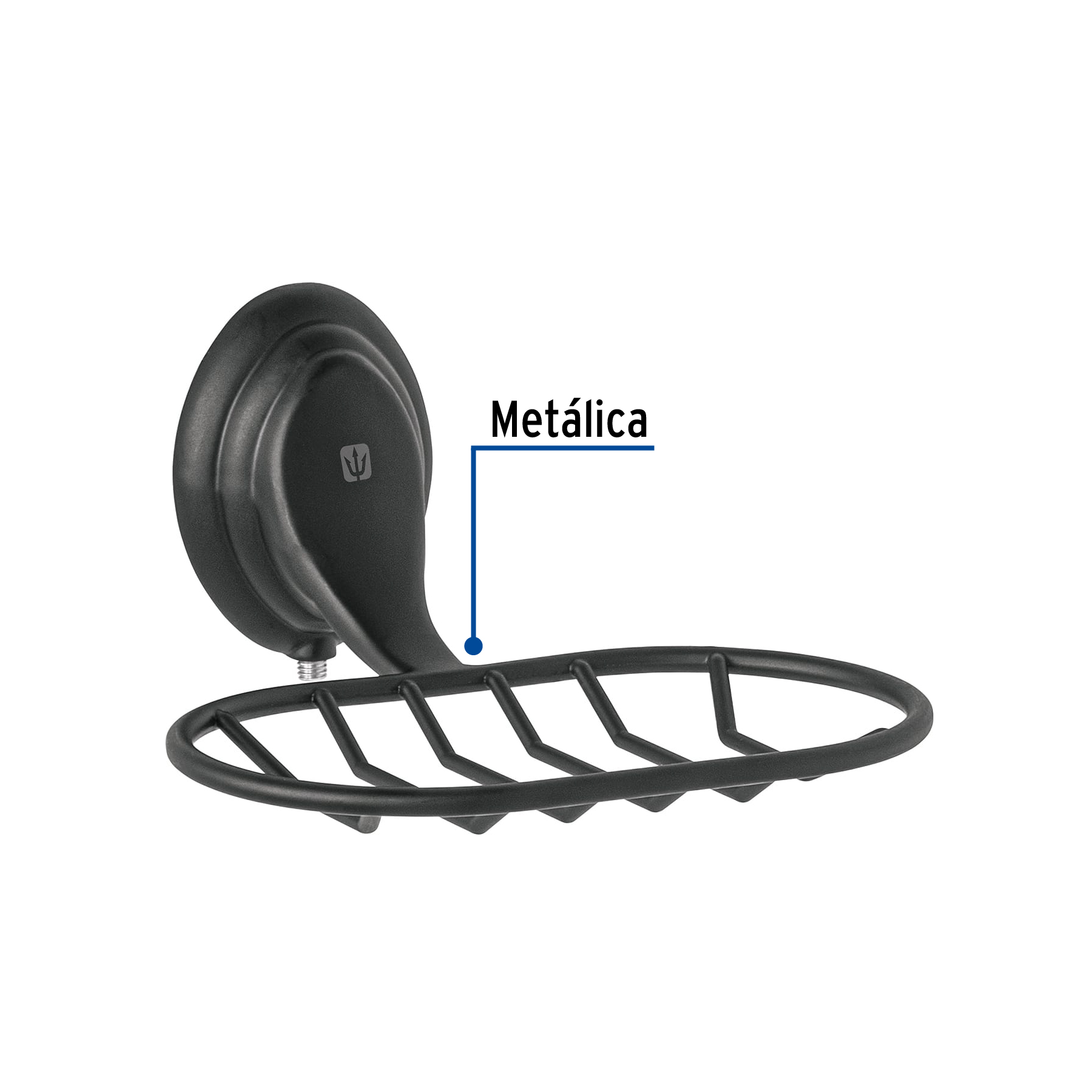 Jabonera de rejilla, negro, FOSET AQUA - Imagen 3