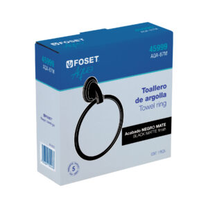 Toallero de argolla, negro, FOSET AQUA - Imagen 5
