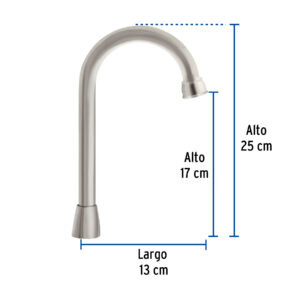 Cuello tipo bar para mezcladora de lavabo, satín, AQUA - Imagen 4