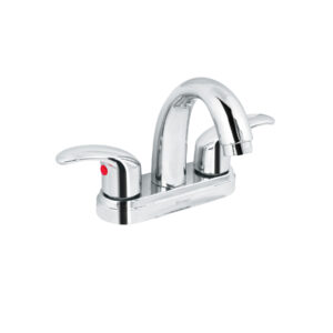 Mezcladora lavabo 4' cromo, nariz curva, palanca, AQUA - Imagen 2