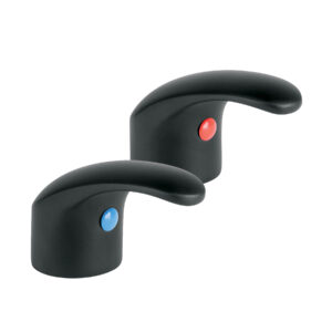 Juego manerales de palanca p/lav-fregadero,negro mate AQUA - Imagen 2