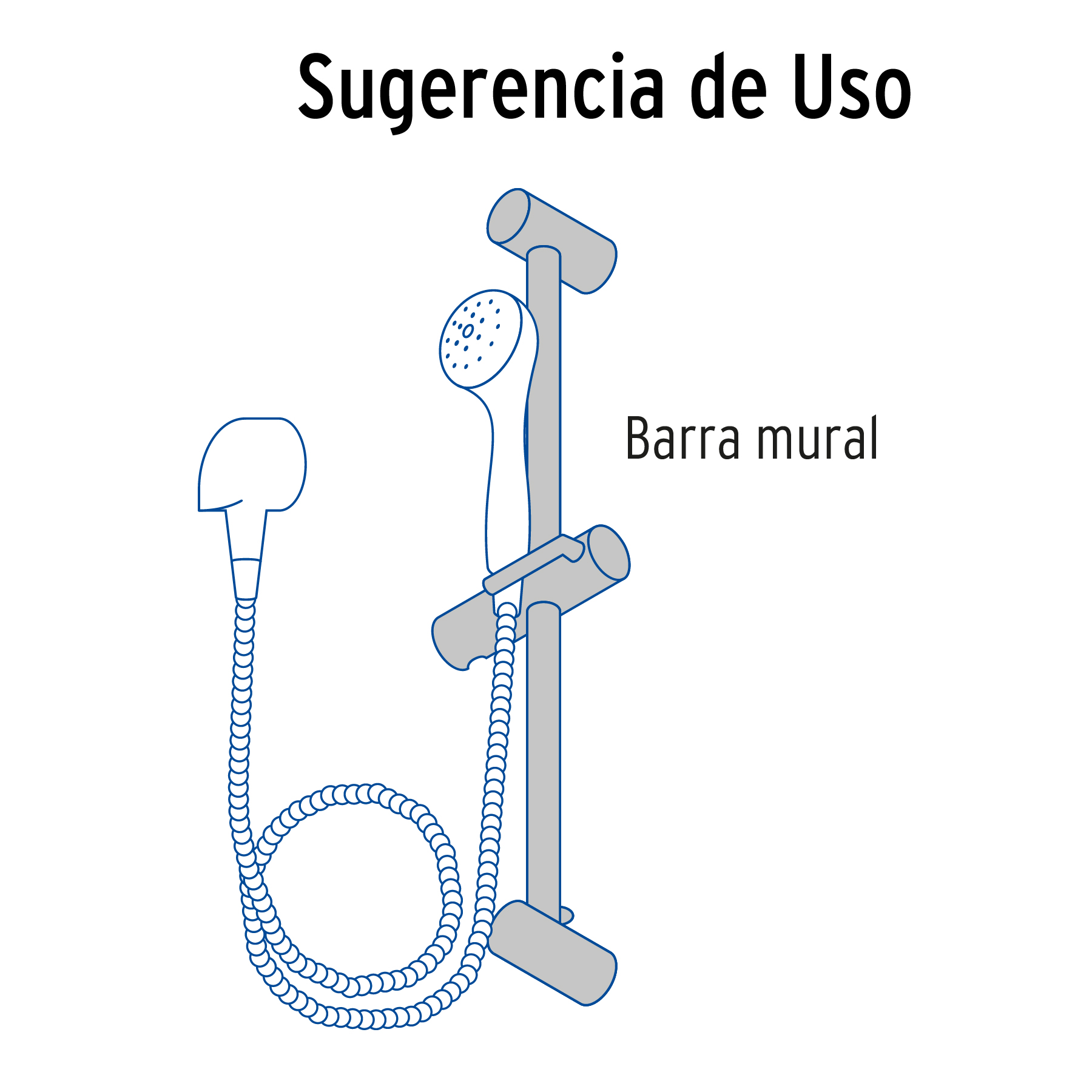 Barra mural con codo, satín, FOSET RIVIERA - Imagen 3