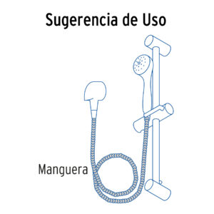 Manguera plástica de 1.5 m para regadera, FOSET AQUA - Imagen 3
