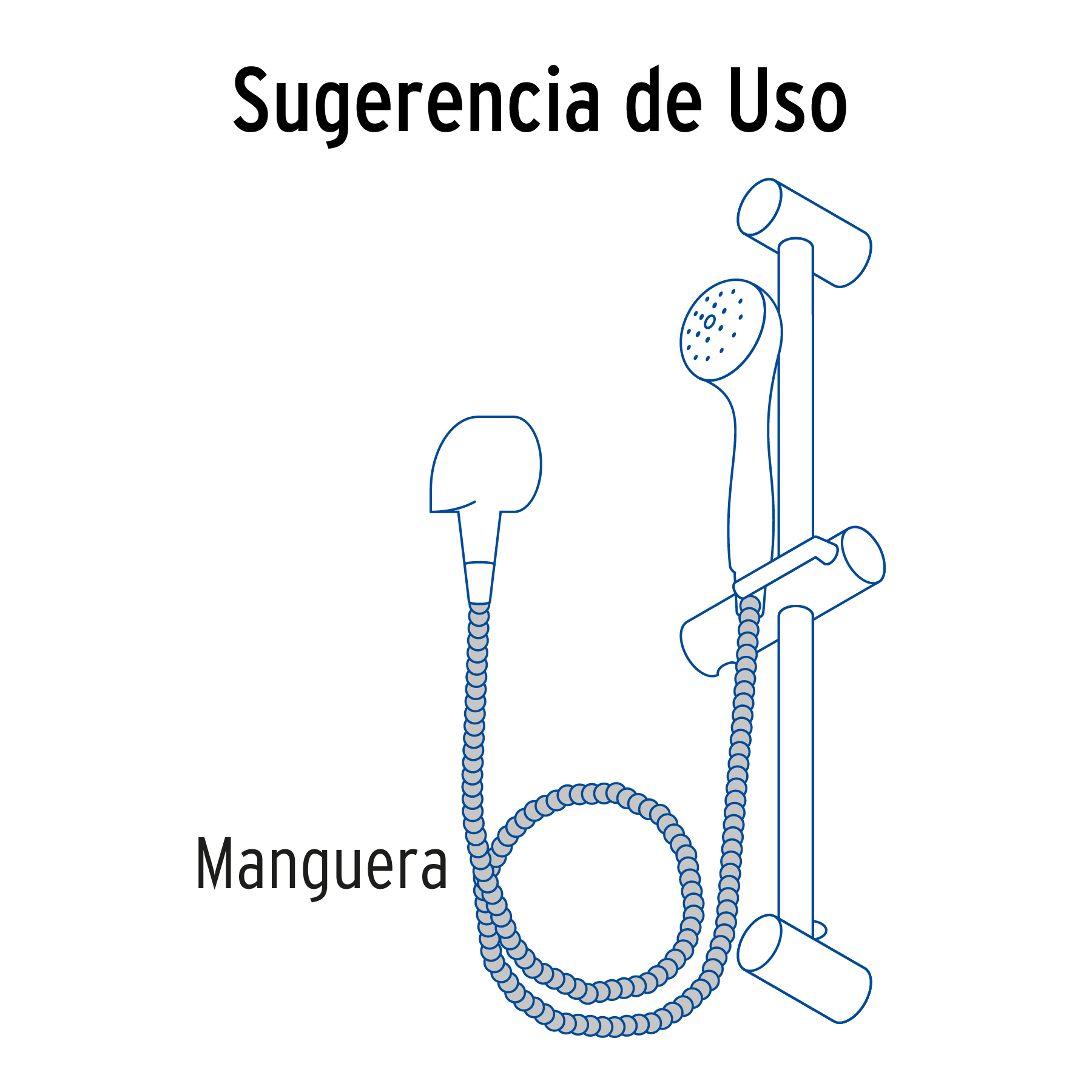 Manguera plástica de 1.5 m para regadera, FOSET AQUA - Imagen 3