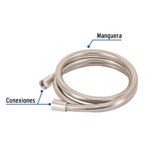 Manguera lisa para regadera teléfono, satín, ELEMENT - Imagen 5