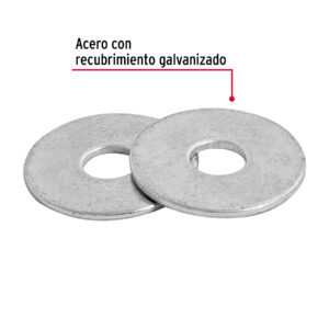 Bolsa de 1 kilo arandelas planas galvanizadas 1/4', FIERO - Imagen 3