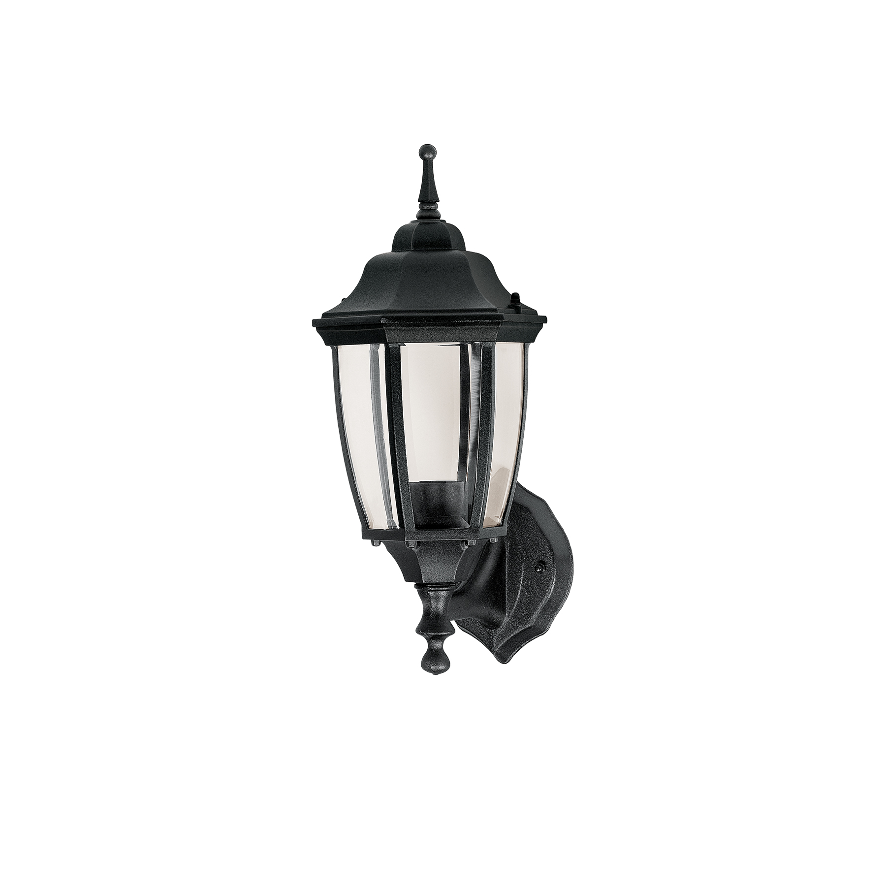 Arbotante tipo farol tradicional soportado p/exterior, negro - Imagen 2