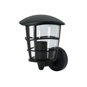 Arbotante tipo farol moderno soportado p/exteriores, negro - Imagen 2
