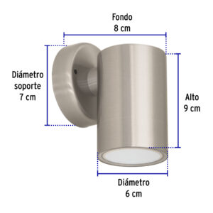 Arbotante LED exterior 5 W 3000K, 1 spot, 6x9 cm, VOLTECK - Imagen 5
