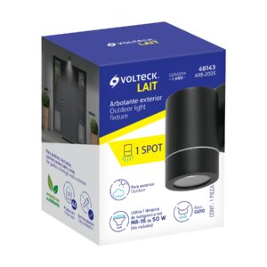 Arbotante de acento 1 spot negro, lámpara no incluida - Imagen 7