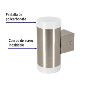 Arbotante LED exterior 10 W 3000K 2 spots, 7x17 cm, VOLTECK - Imagen 4